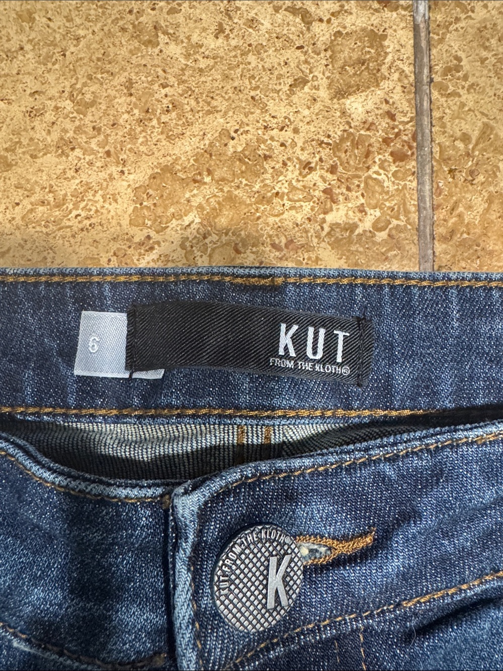 Kut From the Kloth Womens Rolled Cuff Distressed Denim Shorts - Blue - Picture 2 of 4